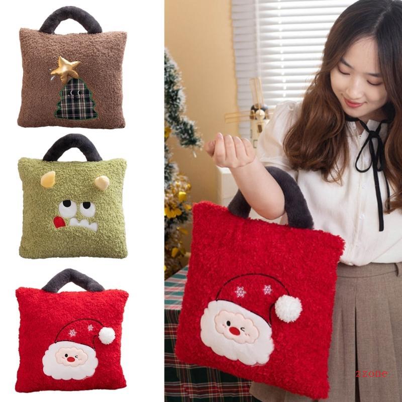 Zzz Plushie ผ่านหมอนคริสต์มาสตกแต่งบ้านกระเป๋าเบาะ Santa Snowman