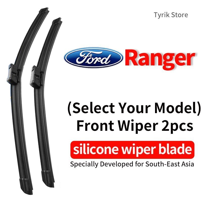 ใบปัดน้ำฝน Ford Ranger สำหรับทุกรุ่น/ปี wiper blade Ranger ใบปัดน้ำฝนกระจกหน้า แบบซิลิโคนรูปกล้วย