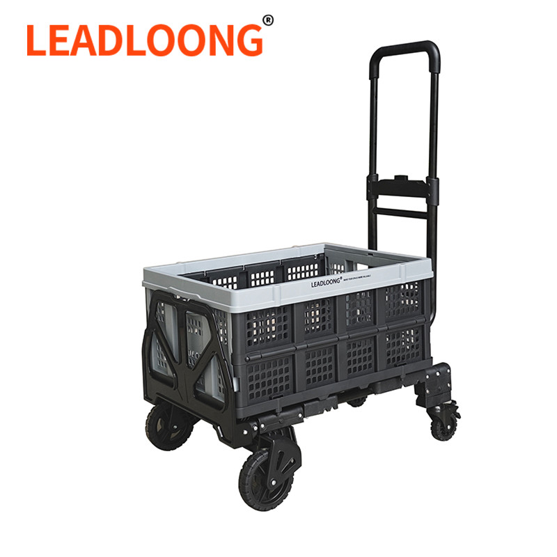 LEADLOONG รถเข็นพับมัลติฟังก์ชั่น 2 in 1 รถเข็นหมุนได้ รถเข็นพับได้สําหรับงานหนักสองทาง