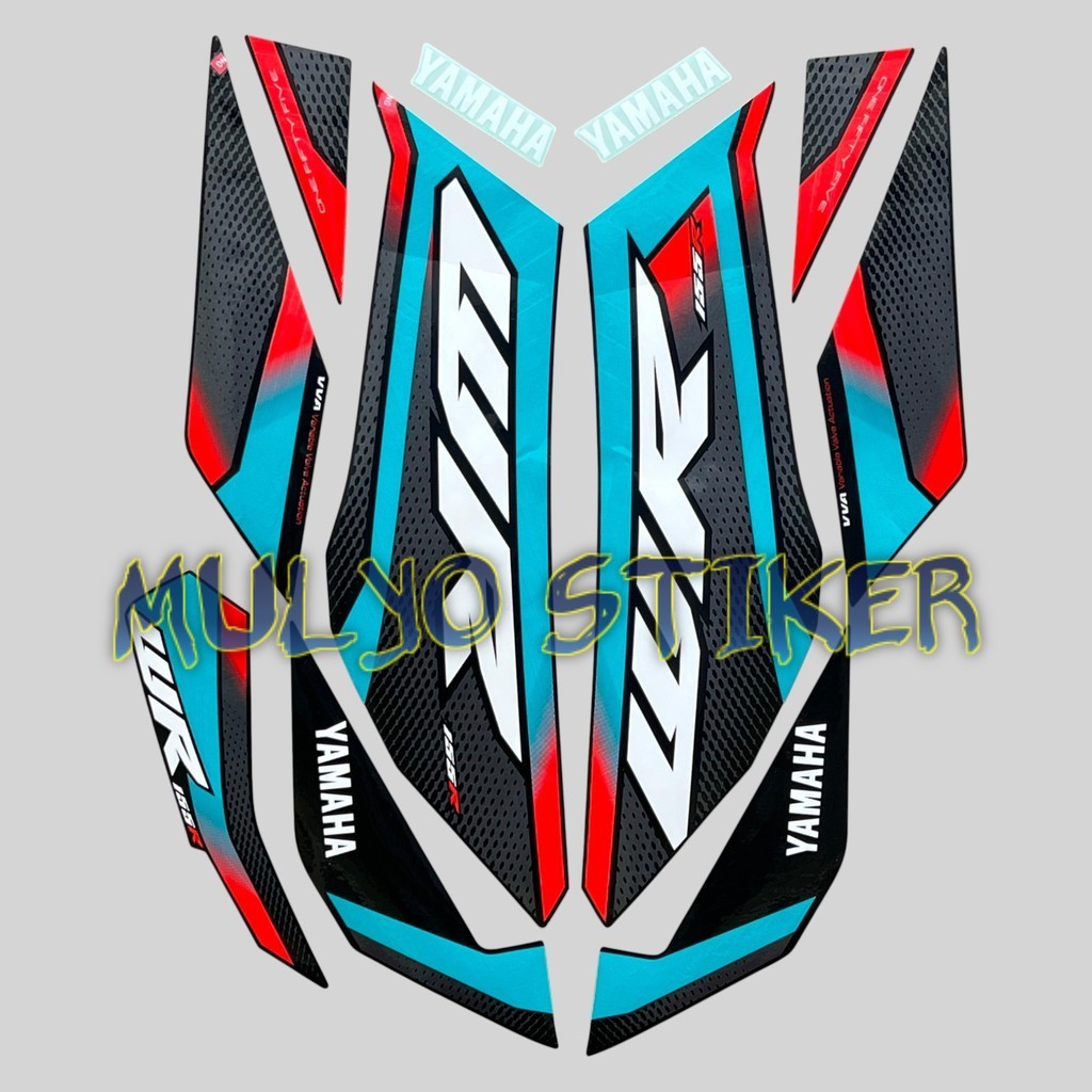 MERAH STRIPING STICKER Yamaha WR 155R 155 R 2025 สีดําสีเขียวขุ่นสีแดง trim Fullset รถจักรยานยนต์มาต