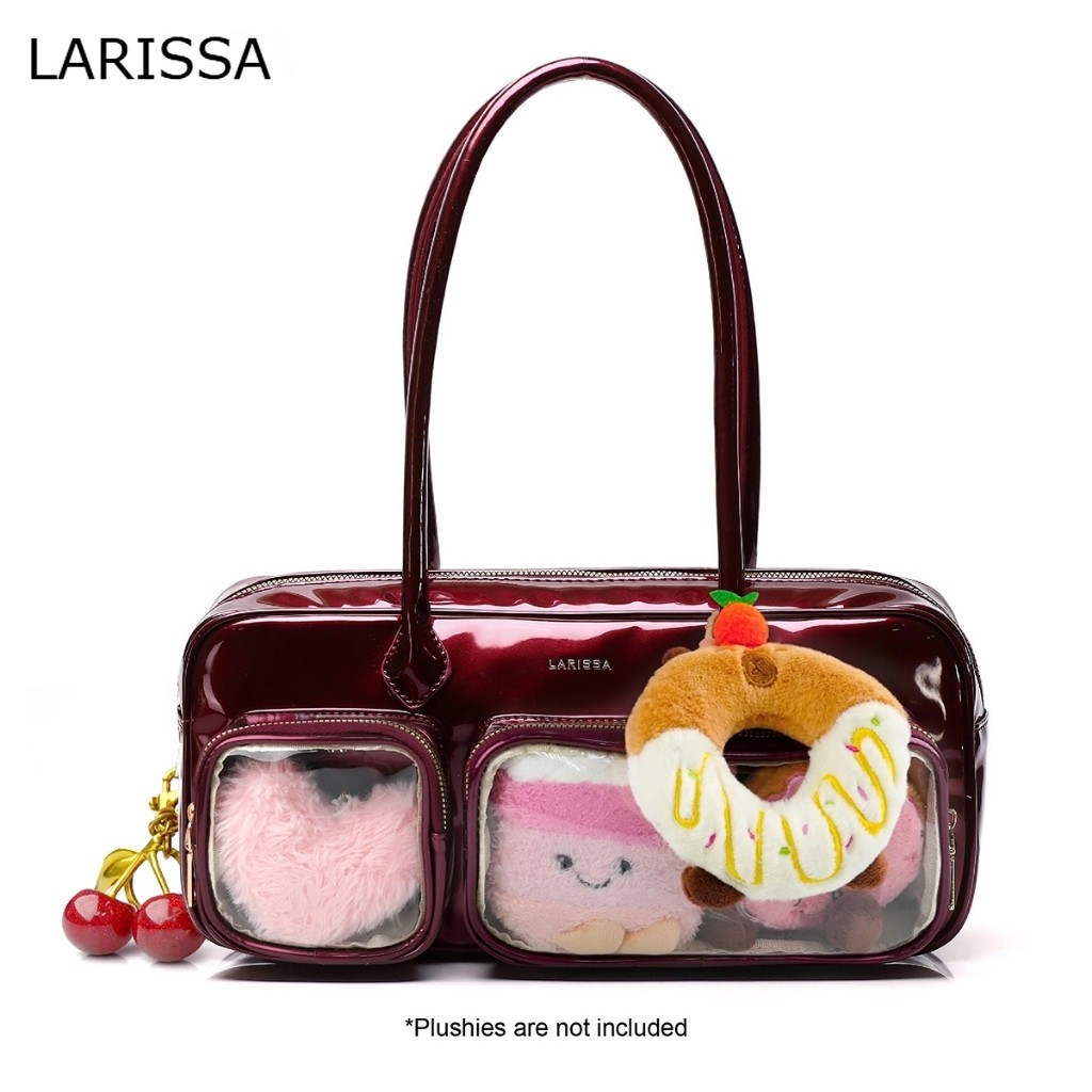 ROKA-LARISSA CONCERT BAG INS สไตล์ไหล่ PAIN BAG จอแสดงผล TRANSPARENT กระเป๋า BOSTON ผู้หญิง BEG CONCERT WANITA GLOSSY (2