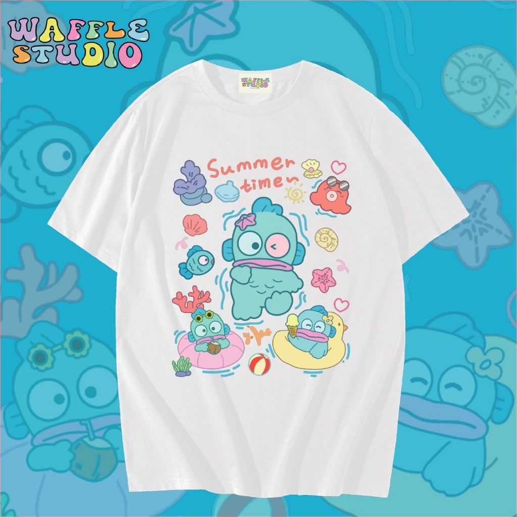[ ส่งฟรี 🔥 ] WS0839 เสื้อยืดโอเวอร์ไซส์ ผ้าคอตตอน  เสื้อยืดเกาหลี เสื้อยืด  WAFFLE STUDIOS-5XL