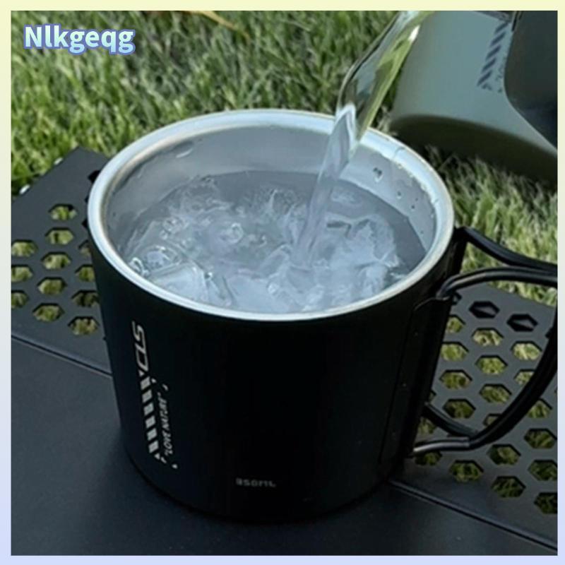 [nlkgeqg] แก้วแคมป์ปิ้ง แก้วกาแฟ 350 มล น้ําหนักเบา พร้อมที่จับ พับได้ สําหรับเดินป่า แบกเป้ ปิคนิค ถ้วยชา เ - รูปที่ 5