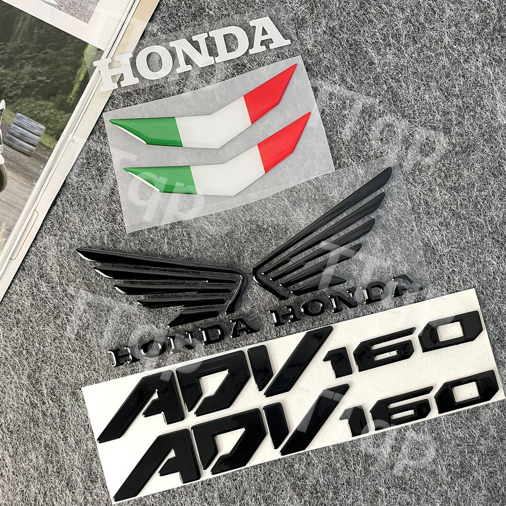 7 ชิ้น/เซ็ตสําหรับ ADV160 adv160 adv 160 3D โลโก้ Srickers Wing สติกเกอร์กันน้ํา Decal อุปกรณ์เสริมรถจักรยานยนต์