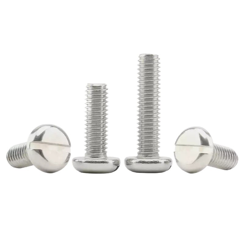 (-LJX)304 สแตนเลส one-slot สกรูหัวทรงกระบอก GB65 สกรู slotted หัวกลม bolt M6M8/M10