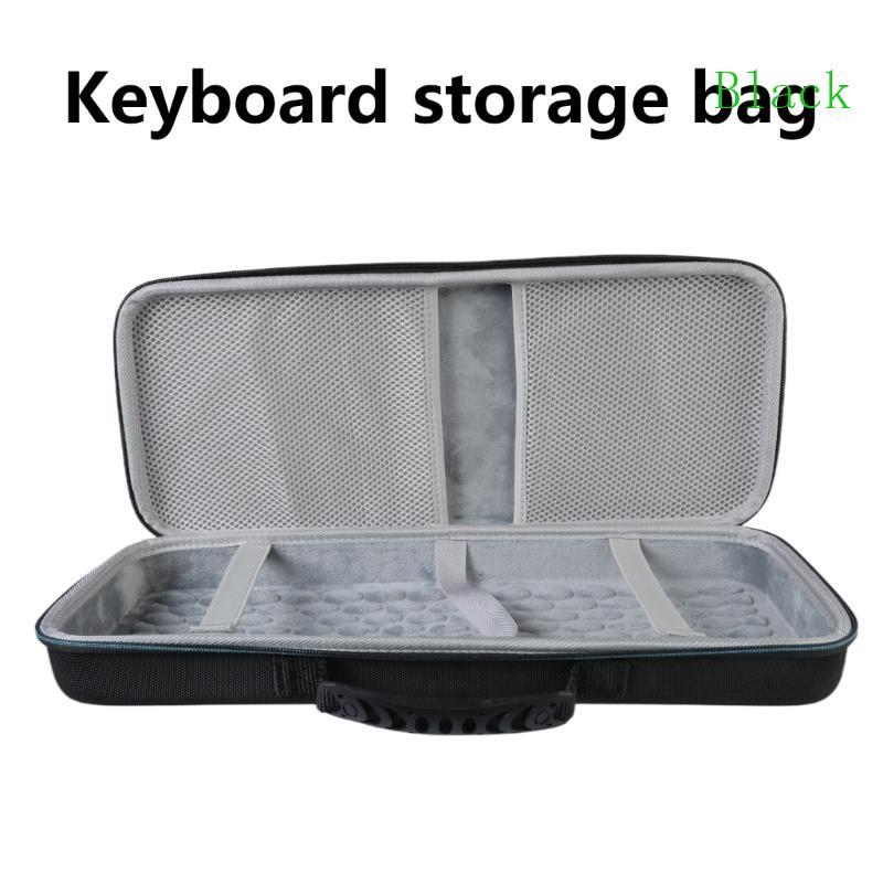 กระเป๋าเดินทางความทนทานสีดําสําหรับ AULA S98 S99 คีย์บอร์ดถุงเก็บกล่องป้องกัน
