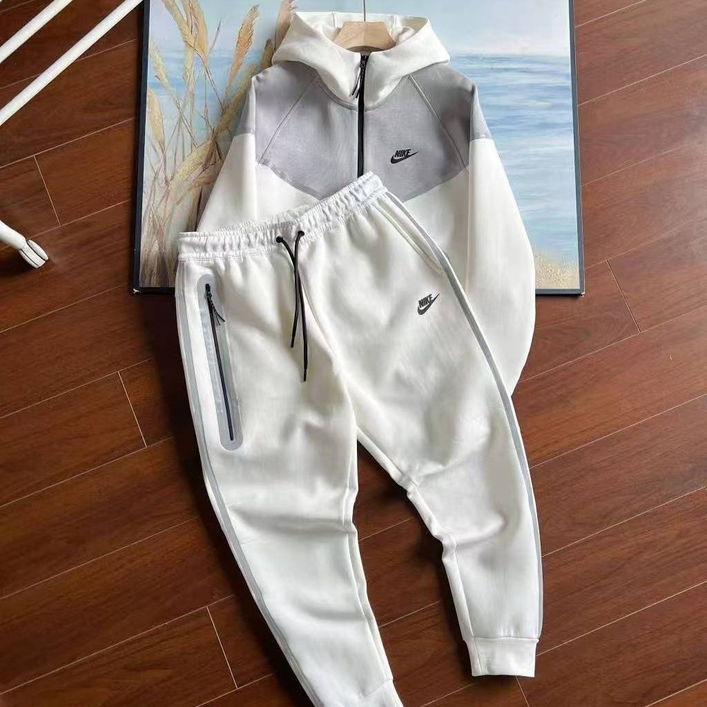 ชุดกีฬาเสื้อฮู้ดผู้ชาย ปี 2025 พร้อมแถบสะท้อนแสง ใส่ได้ทั้งฤดูใบไม้ผลิและฤดูใบไม้ร่วง