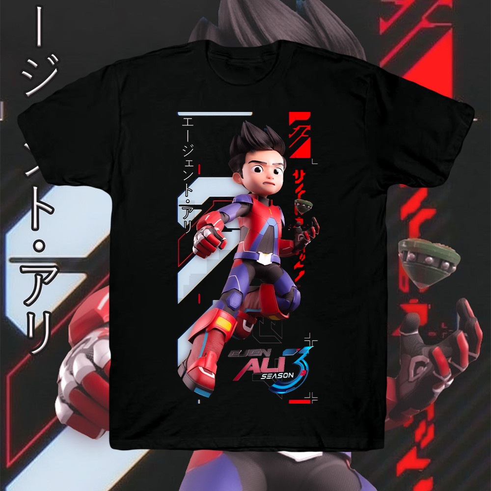 Baju เสื้อยืดเด็กพร้อม Ejen Ali The Movie 2 รูปแบบตัวละครเสื้อยืดเด็ก Ejen Ali 2 04