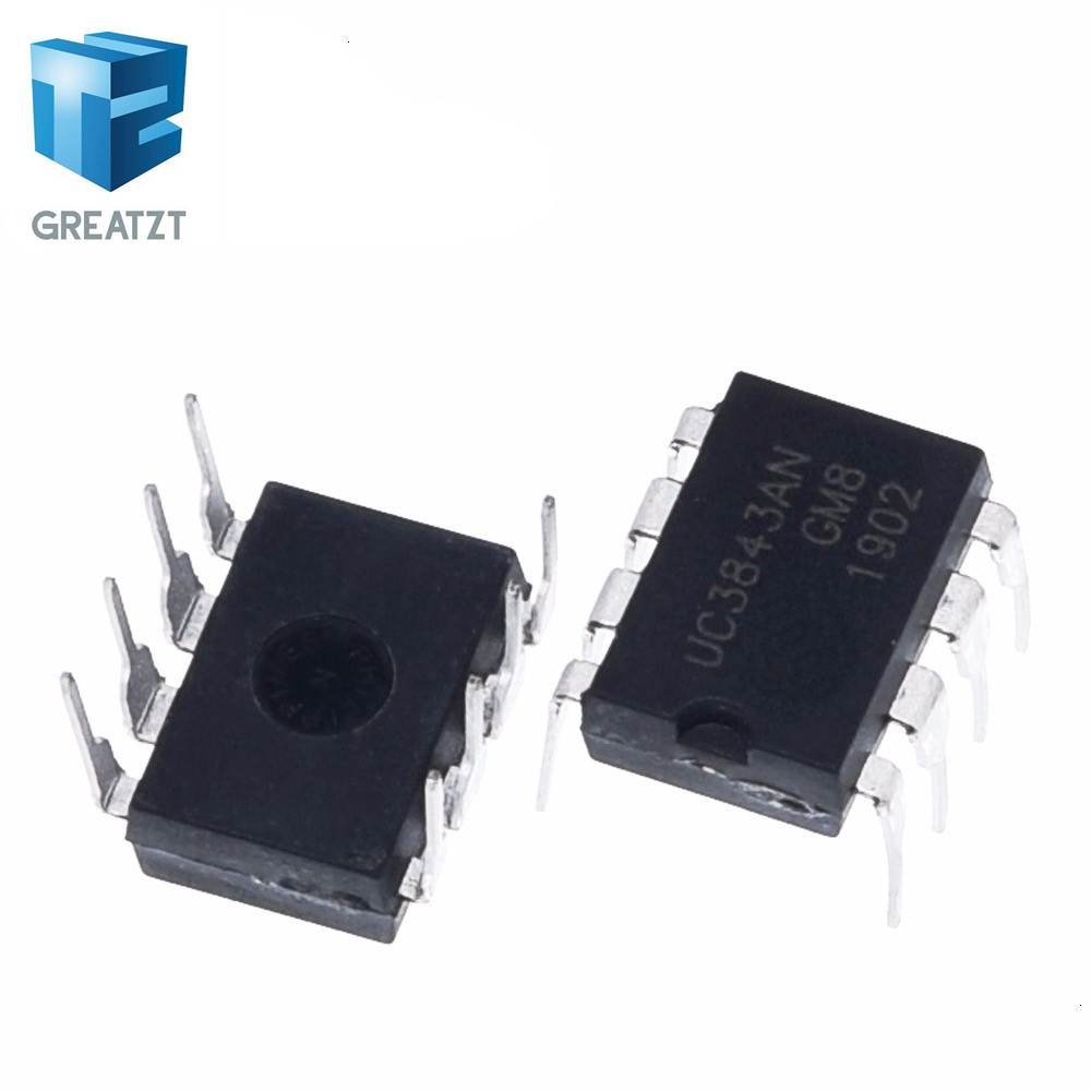 GREATZT UC3843 DIP8 10 ชิ้น/ล็อต UC3843B UC3843BN UC3843AN 3843 DIP8 PWM Switching Power Converter