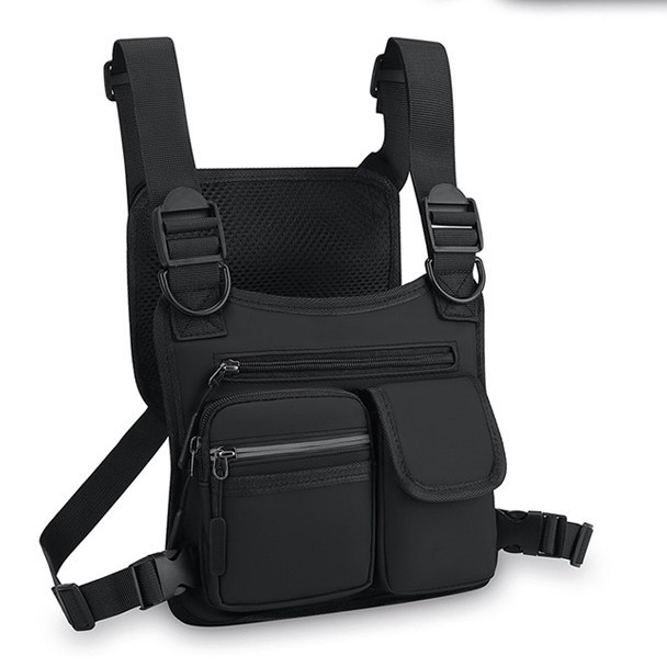 กระเป๋ายุทธวิธีผู้ชาย Workwear Functional Vest Chest Bag Street Wear Tactical Vest Bag Street Outdoo