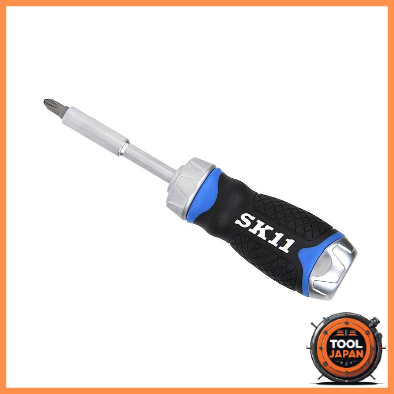 SK11 ratchet driver SRD-710 with interchangeable bits, capable of tightening, with built-in bits.