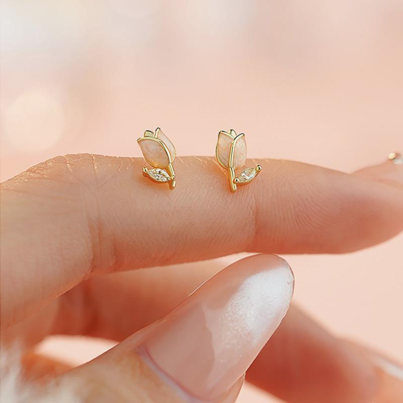 Blossom Radiance Earrings ต่างหูเงินแท้ S925 [MERCELO] - รูปที่ 3