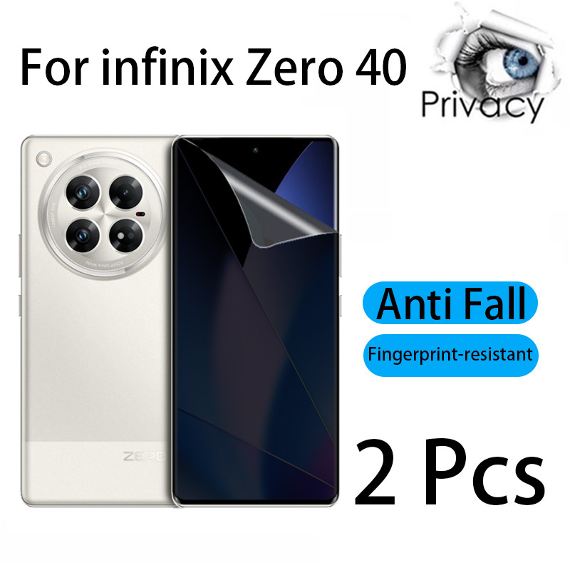2 ชิ้น infinix Zero 40 Soft Anti-spy Privacy Hydrogel ป้องกันหน้าจอสําหรับ infinix Note 40 50S Hot 5