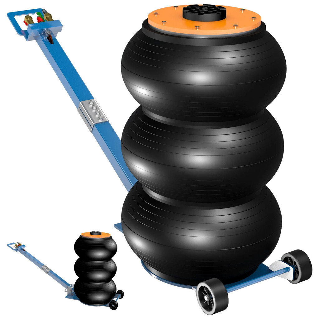 Air Jack,5 Ton/11000lbs Triple Bag Air Jack Pneumatic Jack,3s Fast Lifting ความสูงขึ้นจาก 5.9 นิ้วถึ