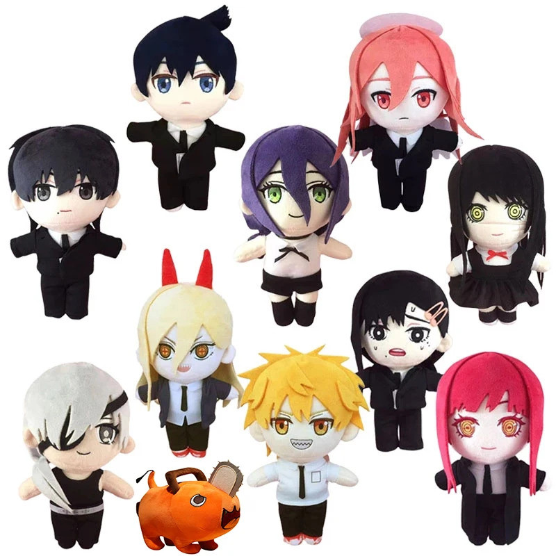 20cm Anime Plush Doll Toy Makima Power Higashiyama Kobeni Angel Devil Hayakawa Aki Mitaka Asa Reze C