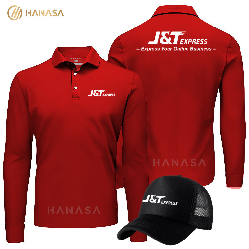 Plus Hat - เสื้อโปโลแขนยาว DB J&T | เสื้อโปโลผู้ชายและผู้หญิง | เสื้อคอปก JNT
