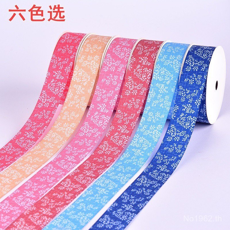 แฟชั่น Yao Ming ริบบิ้นพิมพ์ Ding Xiaohua สี 6L14X091 พร้อมสีย้อนกลับ 25 มม. STBN