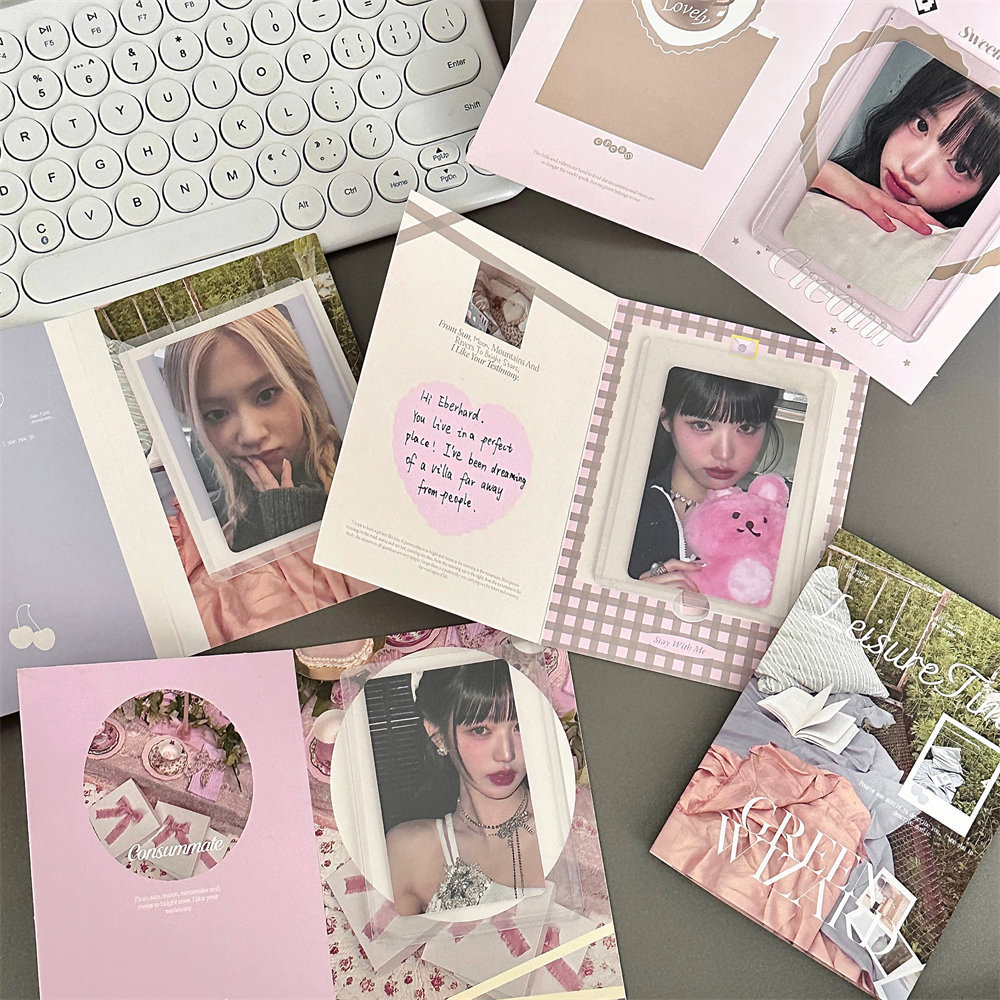 6 ชิ้น/เซ็ต Ins Love การ์ดอวยพร DIY Photocard บรรจุวัสดุของขวัญตัวอักษรตกแต่ง - รูปที่ 3