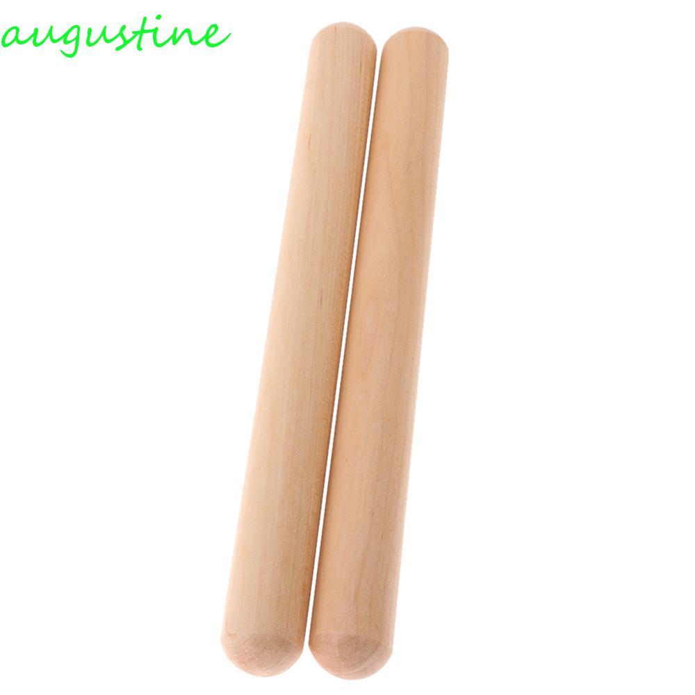 AUGUSTINE Rhythm Sticks ทนทาน 2 ชิ้น Rhythm การเรียนรู้ไม้สีดนตรี Beating