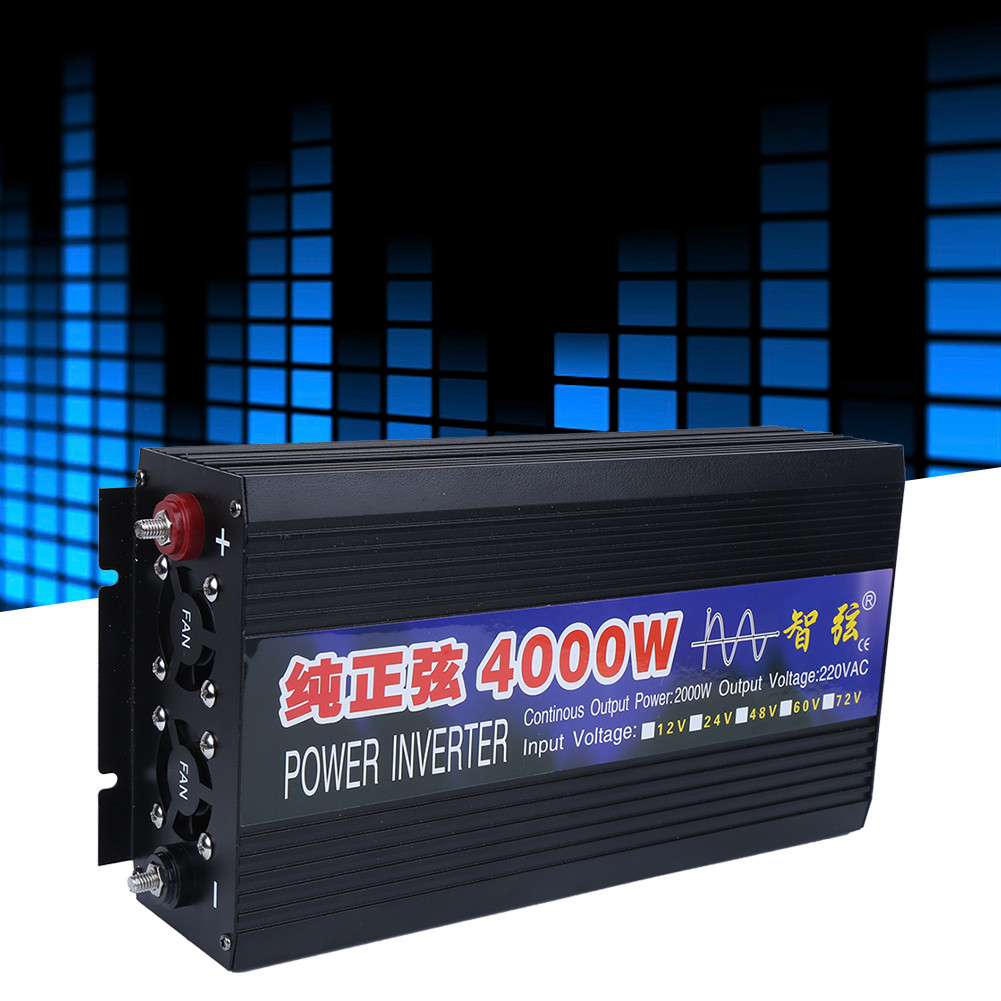 Mesugar-TH อินเวอร์เตอร์ Pure Sine Wave DC to AC Converter รถ DC/AC อินเวอร์เตอร์ 4000W Dual Digital