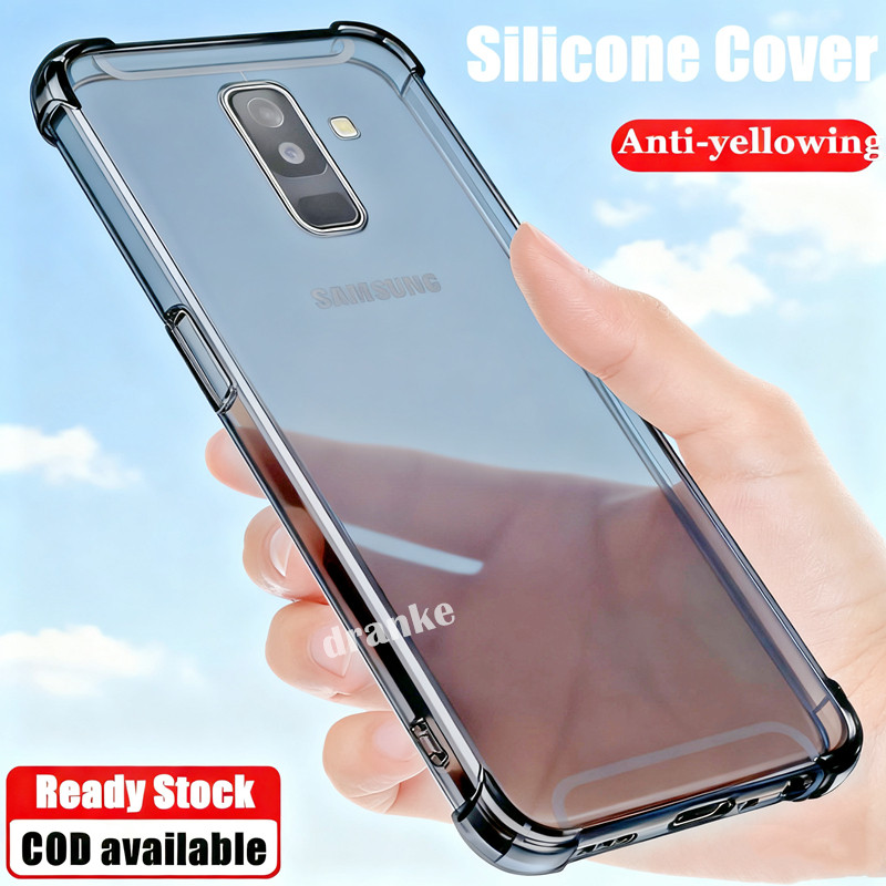 SAMSUNG เคสโทรศัพท์สําหรับSamsung Galaxy J8 2018 6.0 นิ้วSM-J810F J810G J810Yซิลิโคนเหลวใสยืดหยุ่นกึ