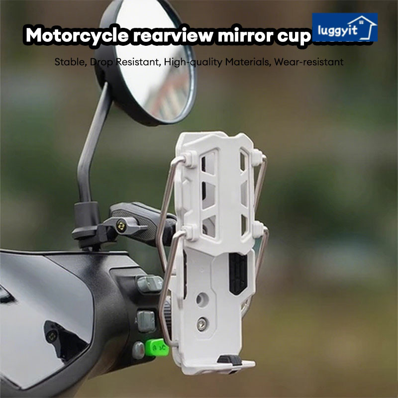 ที่วางแก้วน้ำมอเตอร์ไซด์ สำหรับติดจักรยานและมอเตอร์ไซคไซด์หมุนได้ ปรับได้ ทนทาน360องศาหมุนได้สีดํารถจักรยานยนต์กันชนถ้== - รูปที่ 2