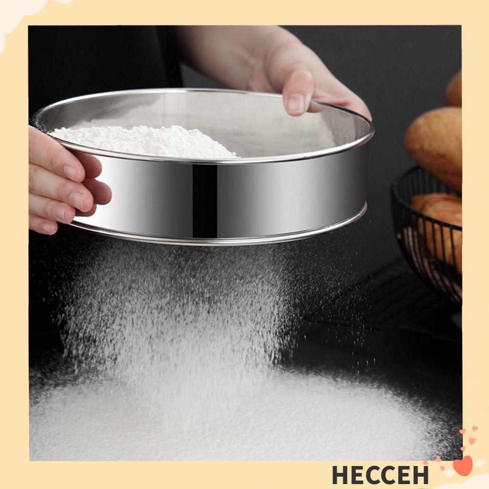 เฮกเช่ ตะแกรงร่อนแป้งตาข่าย, ตะแกรงแป้งเงินทรงกลม, ทนทาน พิเศษ-ดี 60 ตาข่าย 15/20/25/30 ซม.แป้งสแตนเ