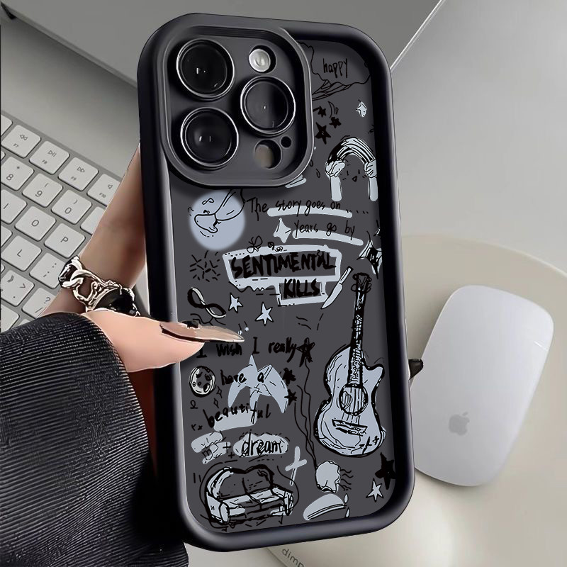 SS2176 กีตาร์ไฟฟ้าสําหรับกรณีXiaomi Redmi 14c 13c 13 12 12c 10 10a 10c 9 9a 9t 9c 12 LiteปลอกHPสําหร