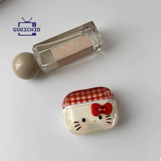 เคสหูฟัง Case เคสซิริโคน เคสหูฟังไร้สาย เคสหูฟังลายสก็อตสีแดง เคสหูฟังบลูทูธ เหมาะสำหรับ AirPods 3