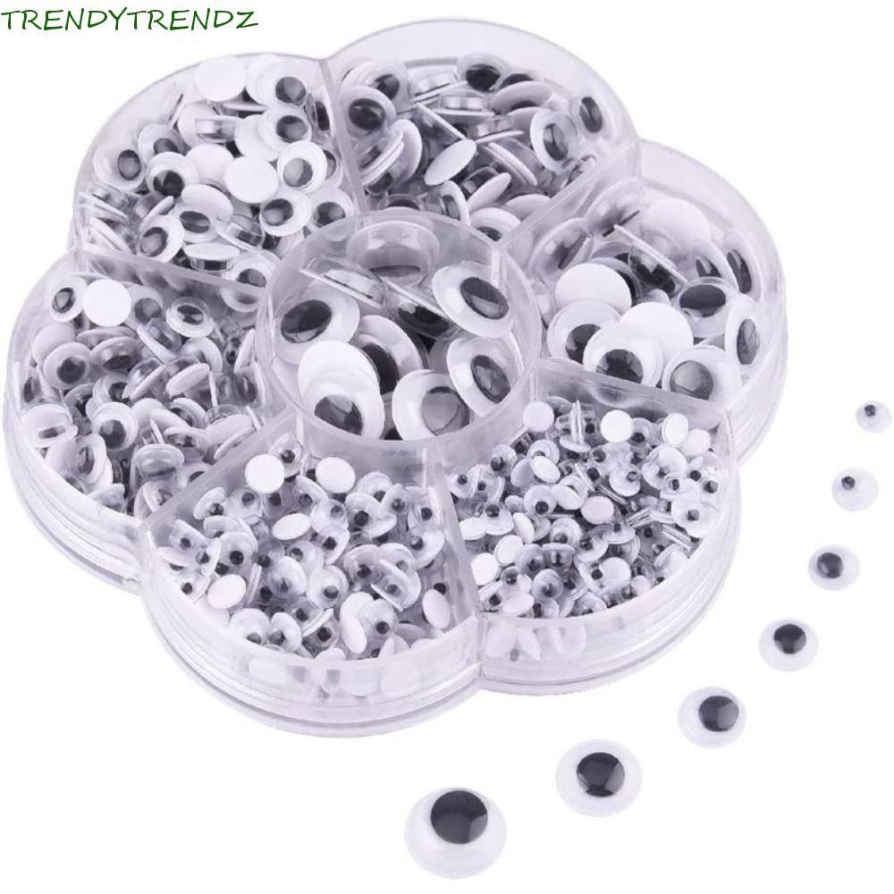 TRENDY TRENDZ Self-Adhesive Wiggle Eyes Handmade หัตถกรรมโครงการ DIY ตุ๊กตาอะไหล่ Googly Wiggly ตาพล