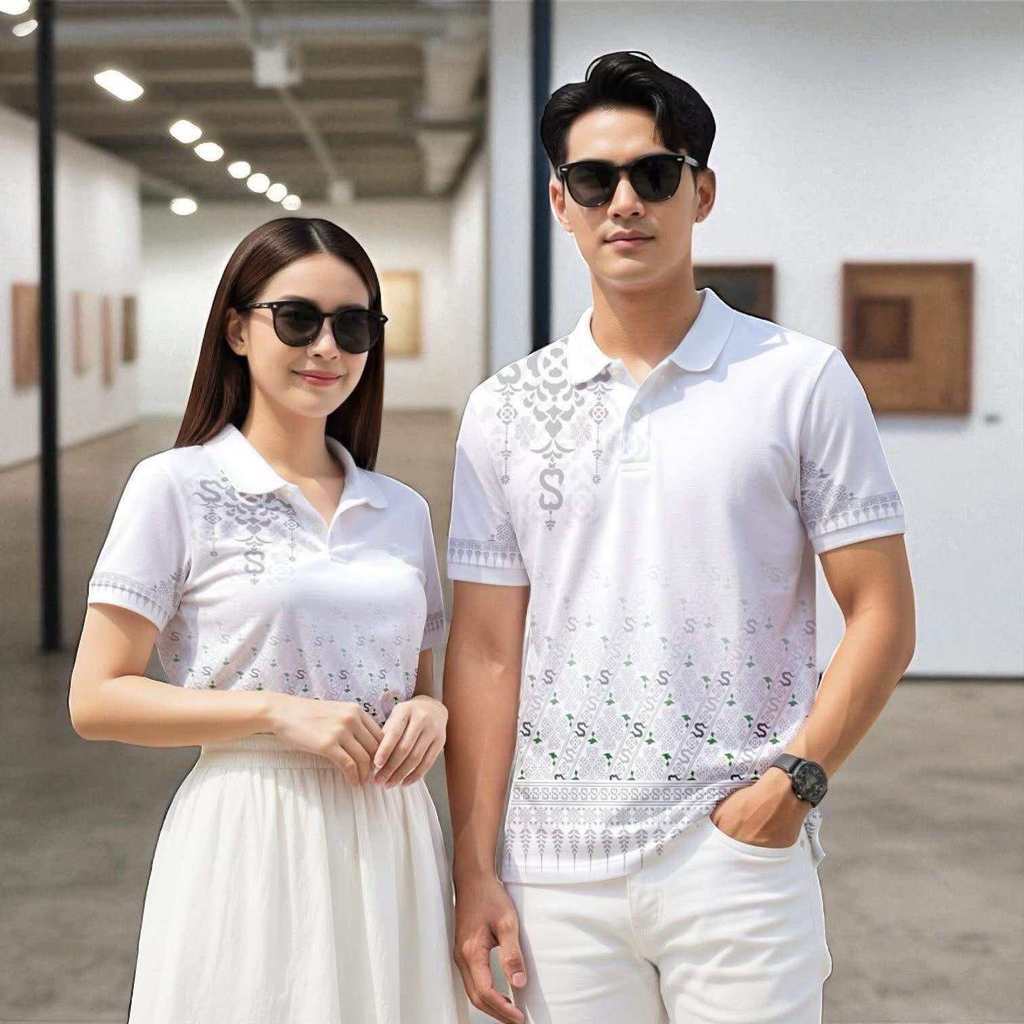 เสื้อโปโลลายไทยเนื้อผ้านิ่มคุณภาพสูง สวมใส่ได้ทั้งชายและหญิง เหมาะสำหรับโอกาสต่าง ๆ