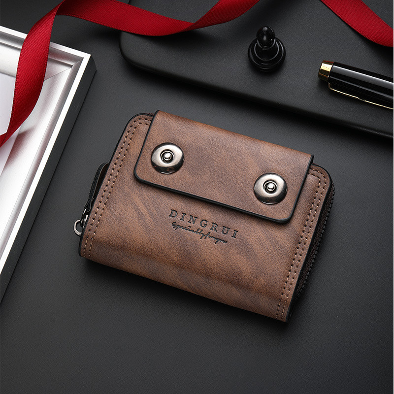 SHABILI Card Holder กระเป๋าสตางค์ดีไซน์ปิดแม่เหล็ก dompet พกพาสะดวก หนัง PU คุณภาพสูง