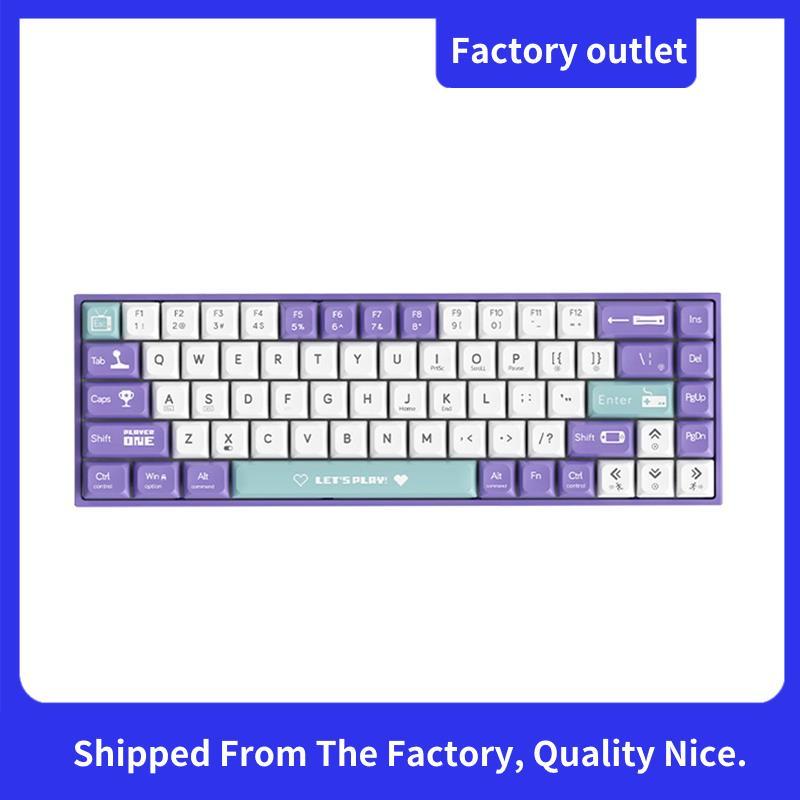 AK680 คีย์บอร์ดเกมคีย์บอร์ด ABS Keycap 68 คีย์คีย์บอร์ดแบบมีสาย Hot Swap สําหรับแล็ปท็อปพีซี