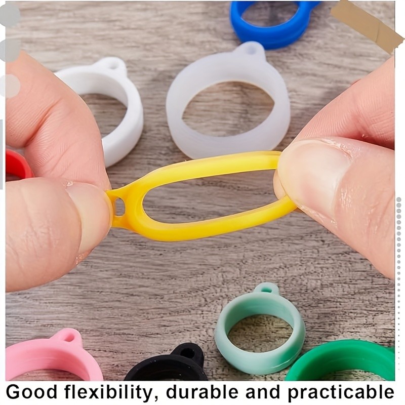 ร้านมิกะ ▏ 30ชิ้นมัลติฟังก์ชั่ซิลิโคนยืดหยุ่นแขวนแหวนลายเซ็นหน้าปากกาพลิกทุ่มเทป้องกันการสูญหายเชือกแหวนกันลื่นป้องกันการล้มออกแบ - รูปที่ 4