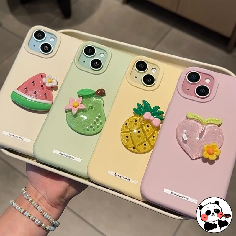 3D icy Peach เคสโทรศัพท์สําหรับ iQOO Z10 Z9 Turbo Pro Turbo + Endurance Z9x Z8 Z8x Z7i Z5x Z3 ฝาครอบ