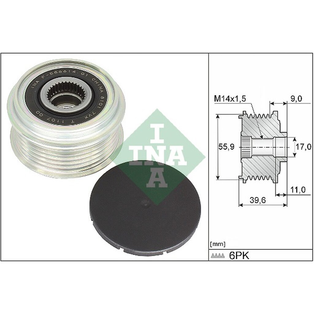 มู่เล่ไดร์ชาร์จ AUDI Q7 3.0 TDI 45 TDI Quattro 2015- VW TOUAREG 3.0 V6 TDI 2010- 3.0 TDI 2017-