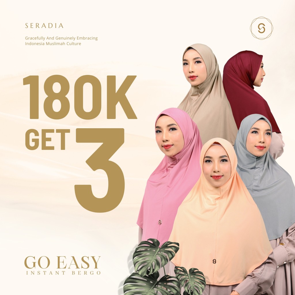 Seradia Hijab - Plain Go Easy Bergo Instant