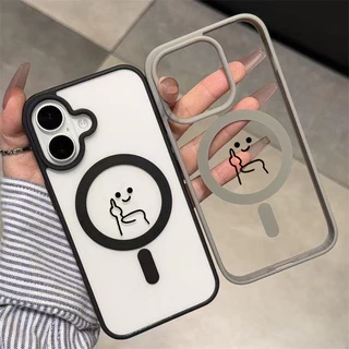 เคสแม่เหล็ก เคสใสกันกระแทกน่ารัก IPhone17 Air 11 12 13 14 15 16 17 PROMAX 17 16 15Pro 16 15 14PLUS 8 7Plus XR X XS XSMAX