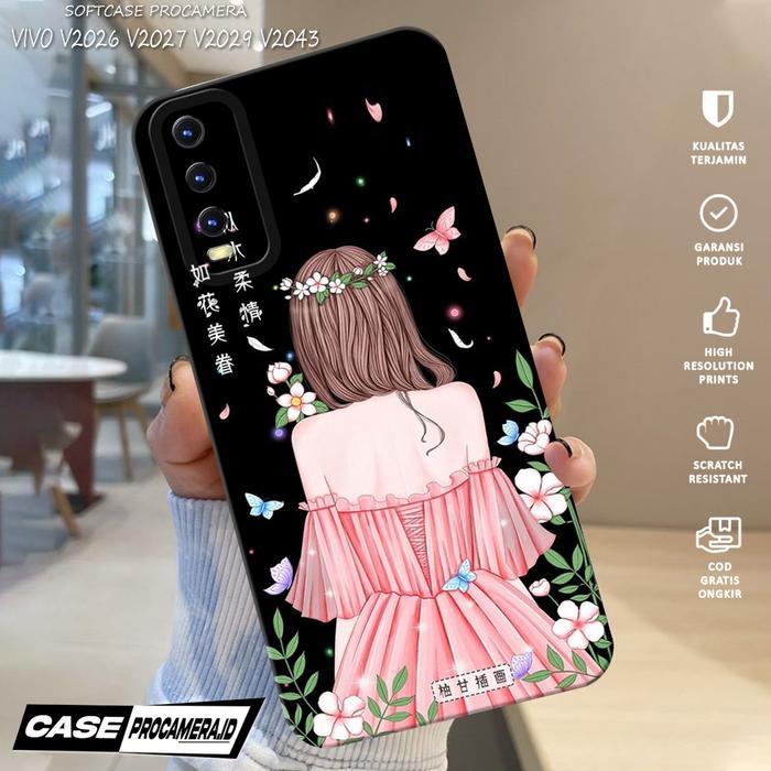 HP เคสที่รองรับสําหรับ VIVO V2043 V2026 V2027 V2029 ล่าสุด VIVO Procamera Casing 2025 {DRESS Case} ม