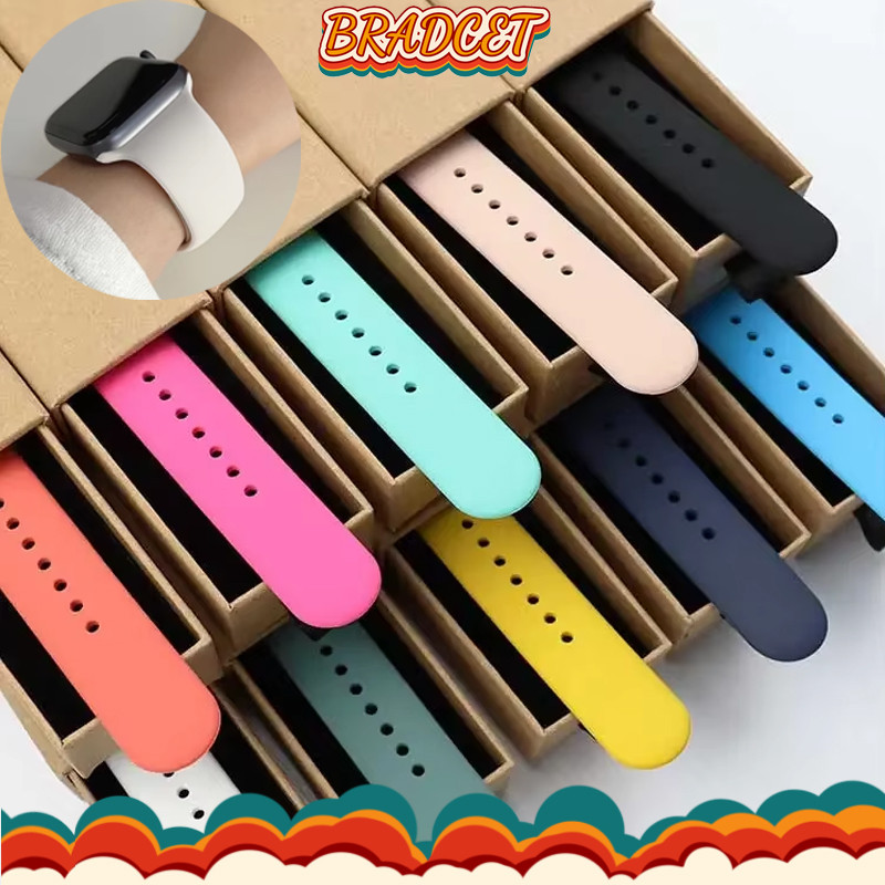 สายรัดซิลิโคนนิ่ม for IWatch SE Ultra 3 2 Smart Watch Series 11 10 9 8 7 6 5 4 3 49 46 45 44 42 41 40มม. สายรัดแบบนุ่ม