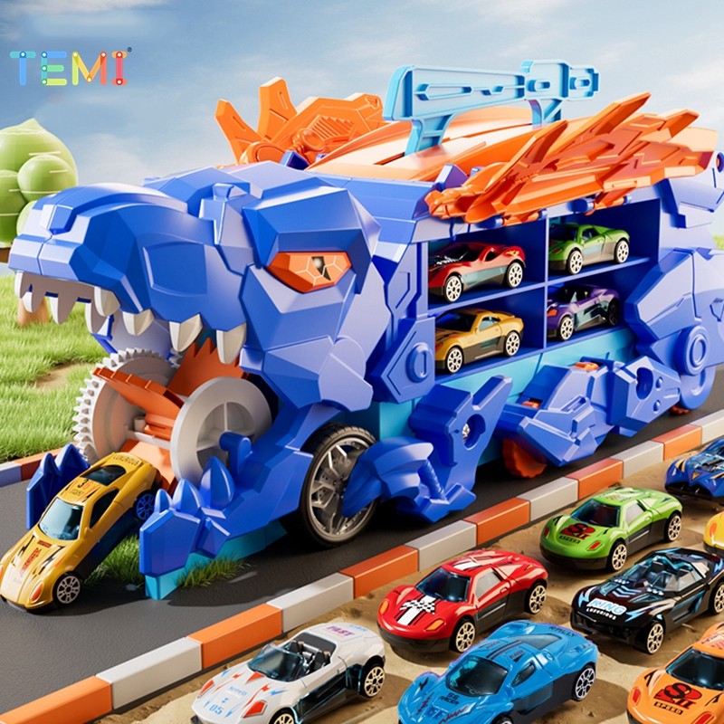 TEMI ไดโนเสาร์ Devouring รถพับ Rail รถบรรทุกเปิดตัวโลหะผสม Catapult ของเล่นไดโนเสาร์ ราคา ถูกที่สุด ดีลบีเคเค แกลเลอรีภาพที่ 4