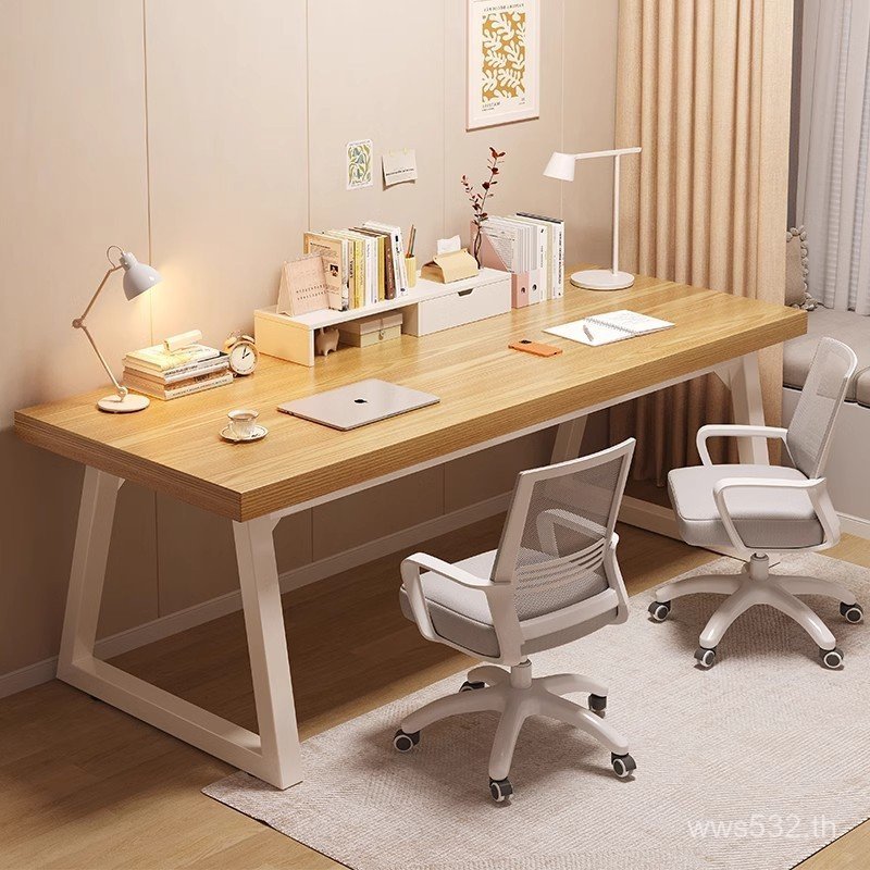 โต๊ะเขียนหนังสือ ห้องนอนโต๊ะทํางานแถบยาวโต๊ะนักเรียนโต๊ะคอมพิวเตอร์คู่โต๊ะสก์ท็อปครัวเรือนที่เรียบง่