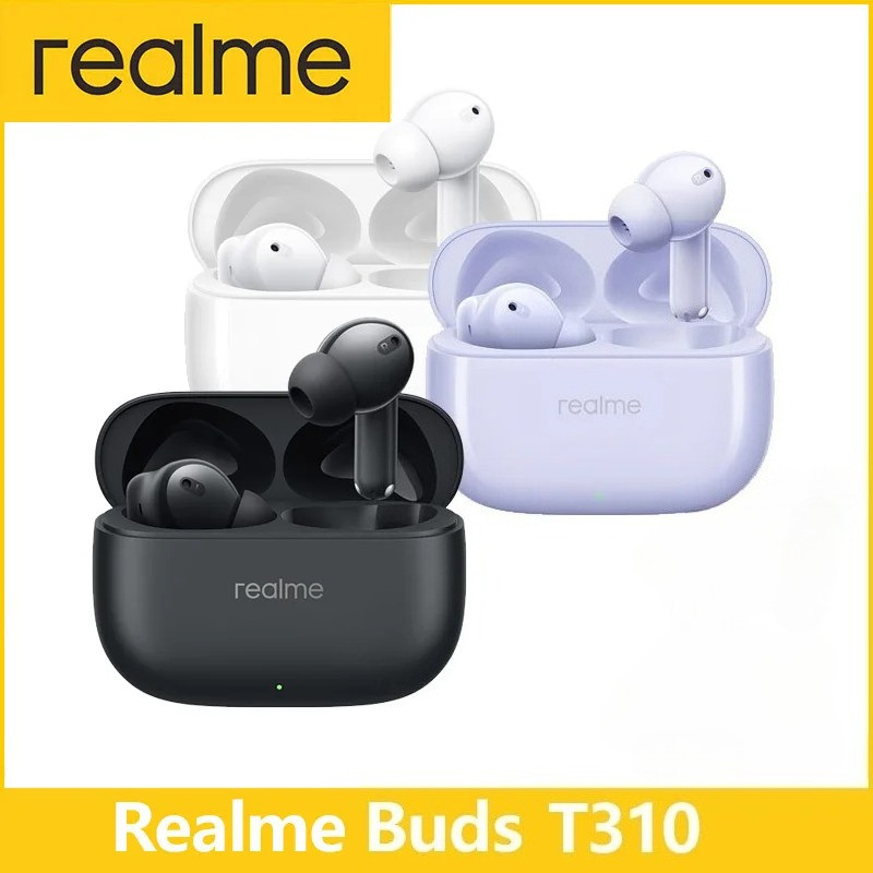 Original Realme Buds T310 หูฟังไร้สายบลูทูธ 5.4 Noise Cancellation 40H แบตเตอรี่หูฟัง T300 อัพเกรดสํ