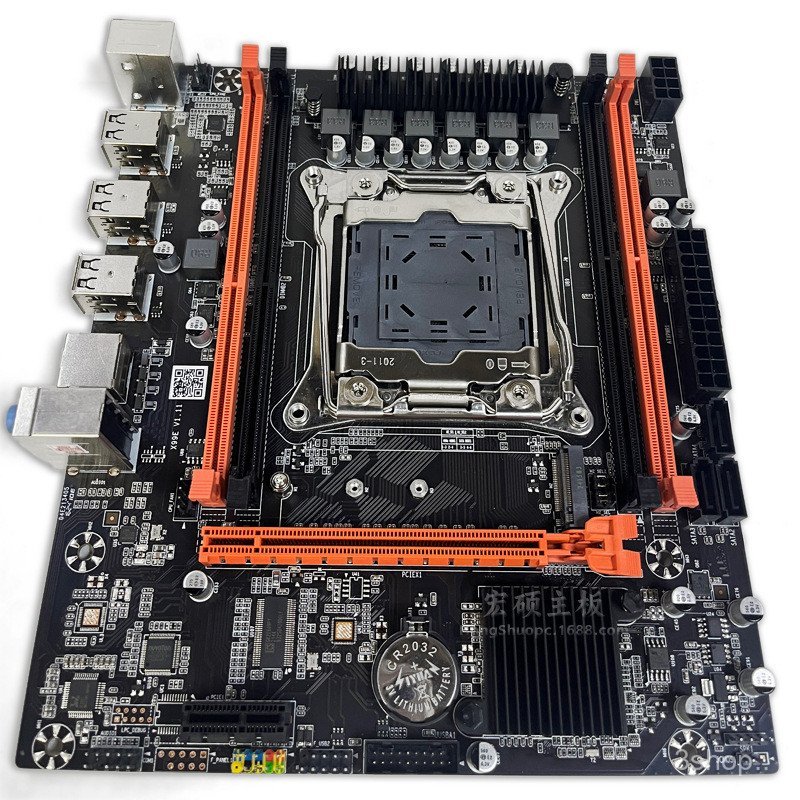 ยี่ห้อใหม่ X99 เมนบอร์ด 2011-3 คอมพิวเตอร์เดสก์ท็อปเมนบอร์ด DDR4 หน่วยความจํา ECC E5 2630V4 2670v3