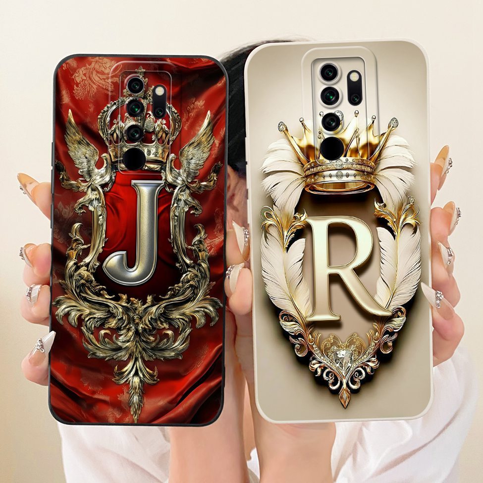 สําหรับ Redmi หมายเหตุ 8 Pro กรณีแฟชั่นหรูหรา AZ ตัวอักษร 2D ทาสีเคสโทรศัพท์ M1906G7I M1906G7G 20151