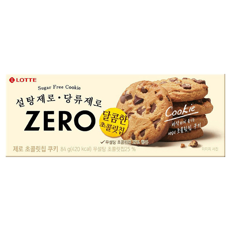 เกาหลีนําเข้า LOTTE LOTTE ZERO คุกกี้ช็อกโกแลตแซนวิชบิสกิต Office Casual หอพักขนม 11.20 b