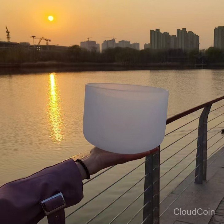 ชามคริสตัล 440hz, 432hz ชามร้องเพลงคริสตัล การทําสมาธิเนปาล ชามร้องเพลง ชามเพลง โยคะ Zen