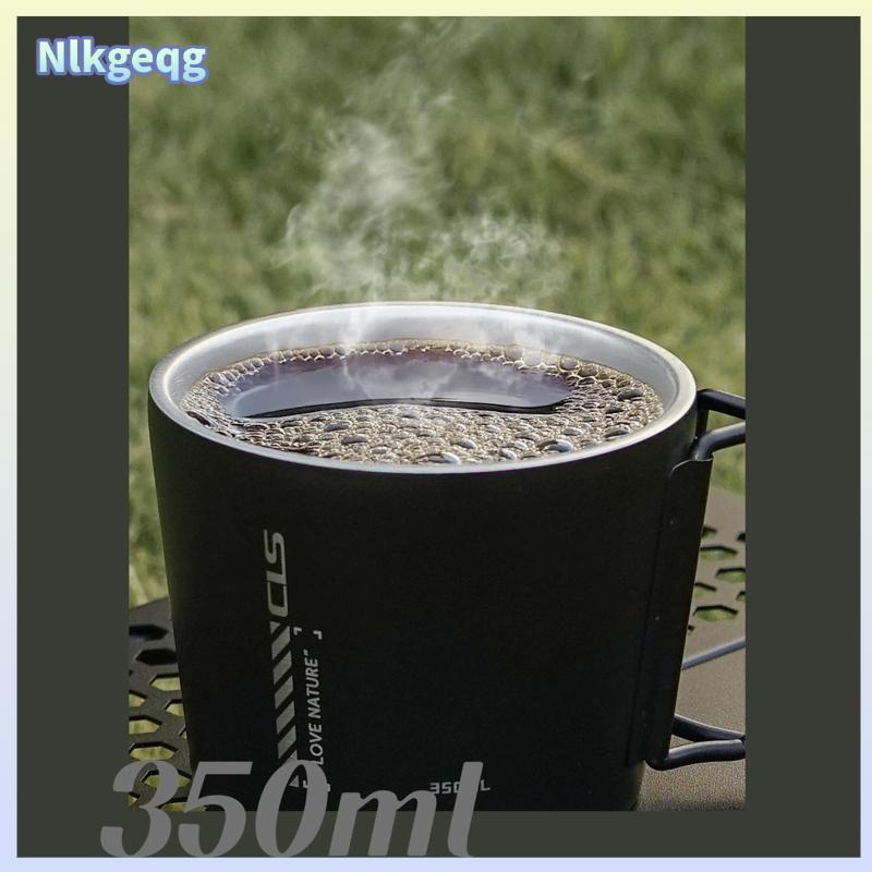 [nlkgeqg] แก้วแคมป์ปิ้ง แก้วกาแฟ 350 มล น้ําหนักเบา พร้อมที่จับ พับได้ สําหรับเดินป่า แบกเป้ ปิคนิค ถ้วยชา เ - รูปที่ 4