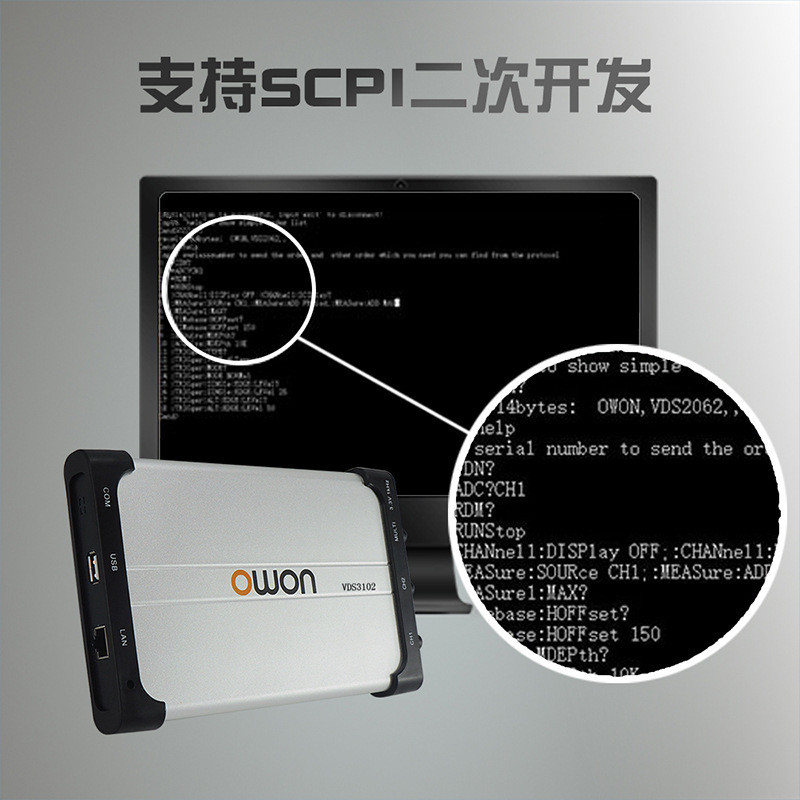 Lipu owon Virtual Oscilloscope 100M Dual Channel vds3102L คอมพิวเตอร์ PC สะดวก Oscilloscope พอร์ตสุท