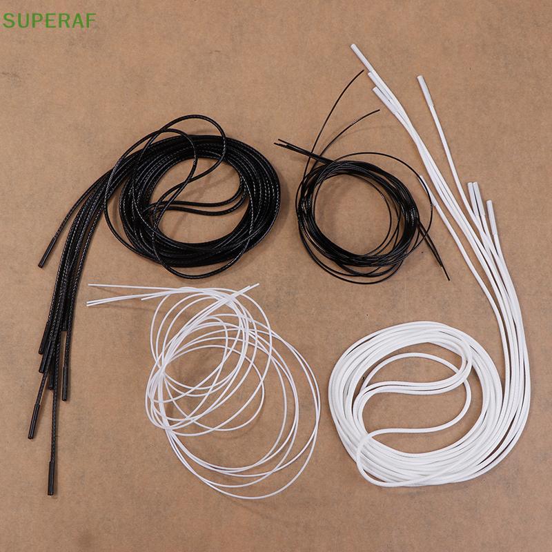 SUPERAF เชือกรองเท้าผ้าใบลวดโลหะ 80/120 ซม. พร้อมหัวหมุนซ่อมอะไหล่เชือกแน่น ทนทาน